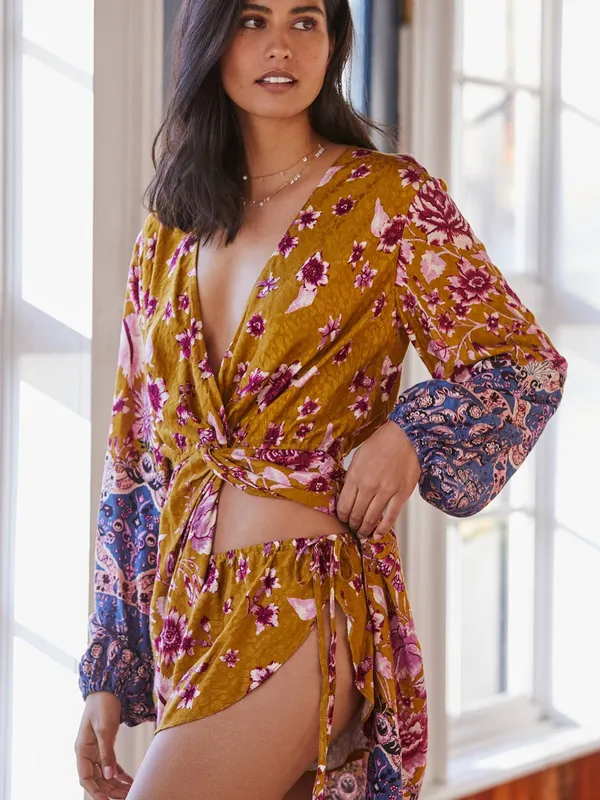 NWT Anthropologie printed floral tunic size L - Image 3