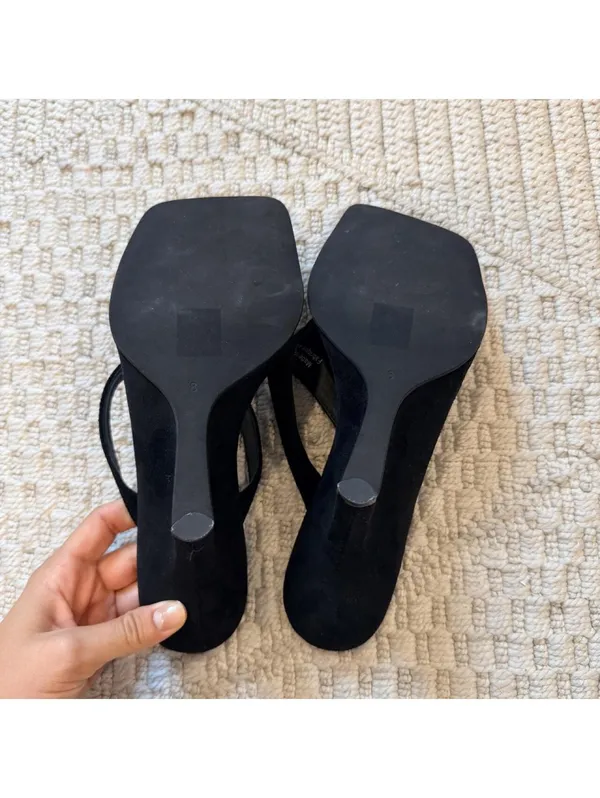 Jeffrey Campbell Romee Sandal in Black Suede - Image 6