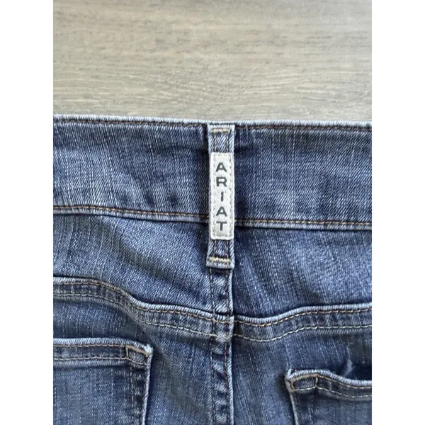 Ariat REAL Denim Mid Rise Straight Leg Jeans Womens 29R Medium Wash Western - Image 8
