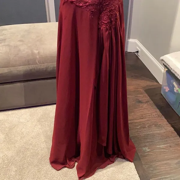 Women’s Long Chiffon Half Sleeve Mother of the Bride Prom Party Dress 14-16 NWOT - Image 3