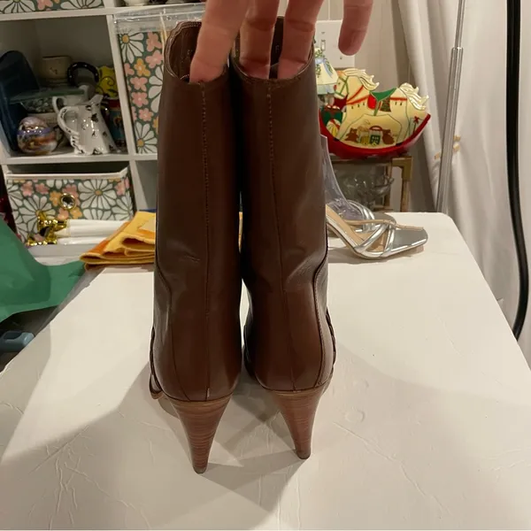 Vintage 70’s boho western Stevie Nicks festival camel leather Brazil boots - Image 6