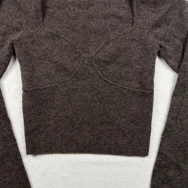 Aritzia Wilfred Greer Bustier Sweater Women’s Medium Brown Wool Cashmere - Image 3