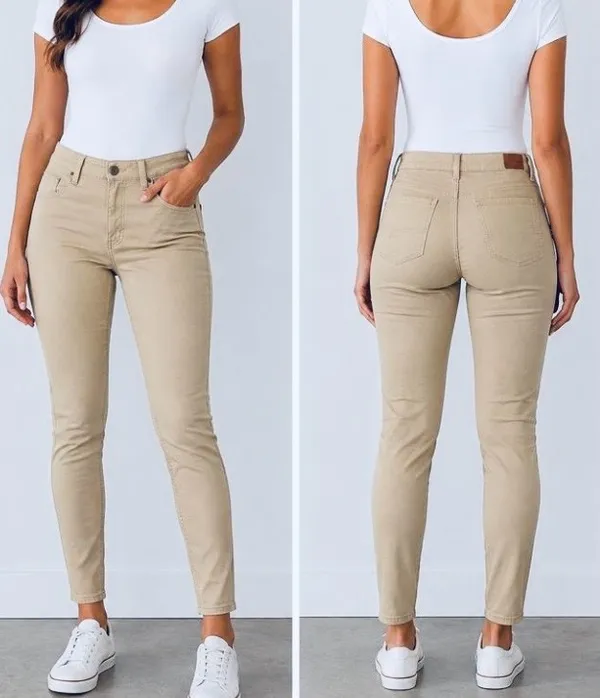 American Eagle skinny khaki stretch jeans - Image 2