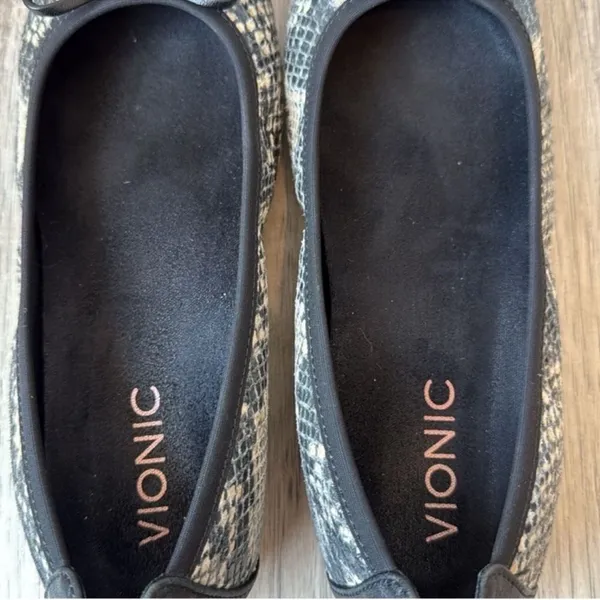 Vionic Minna Snakeskin Leather Ballet Flat - Image 7