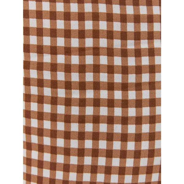 💕REFORMATION💕 Hermosa Skirt ~ Chestnut Check 12 NWOT - Image 6