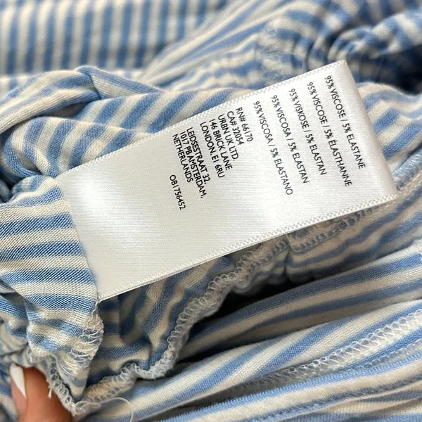 FREE PEOPLE Yvette Striped Romper in Chambray Size X-Small - Image 5