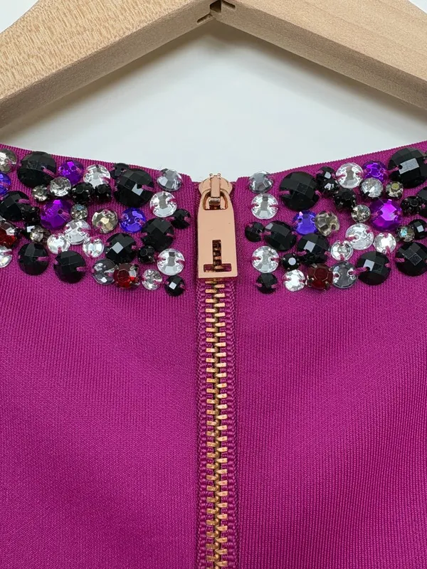 🌟Ted Baker🌟 Elenna Rhinestone Collar Sleeveless Sheath Knit Dress Pink Sz 1 S - Image 9