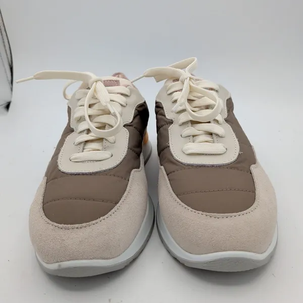 Dolce Vita x GREATS Evana Sneakers Womens 8 Taupe Suede Nylon Lace Up‎ Collab - Image 3