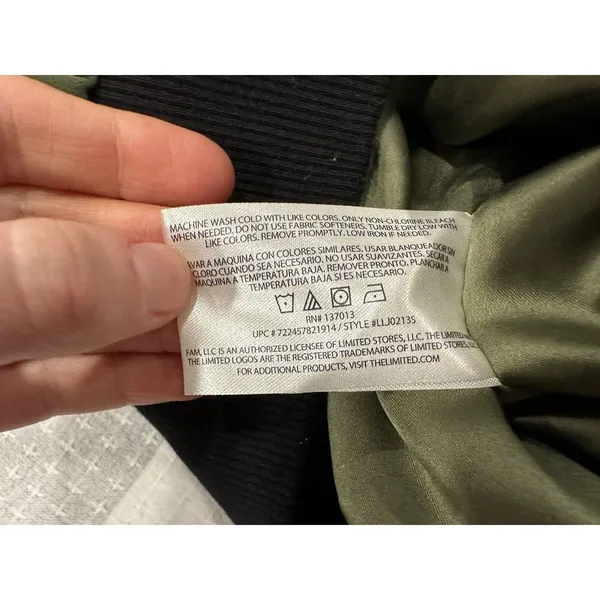 The Limited Green Bomber Jacket Large L - Image 7