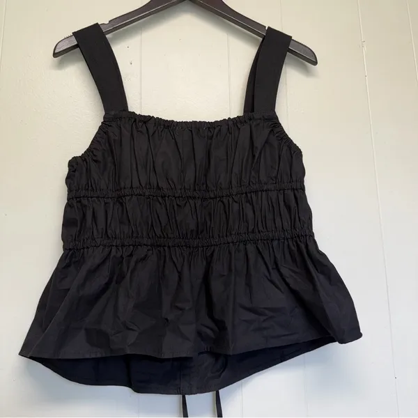 NWT SALTED HOUSES Boutique Black Sleeveless Bow Tie Top Medium - Image 9