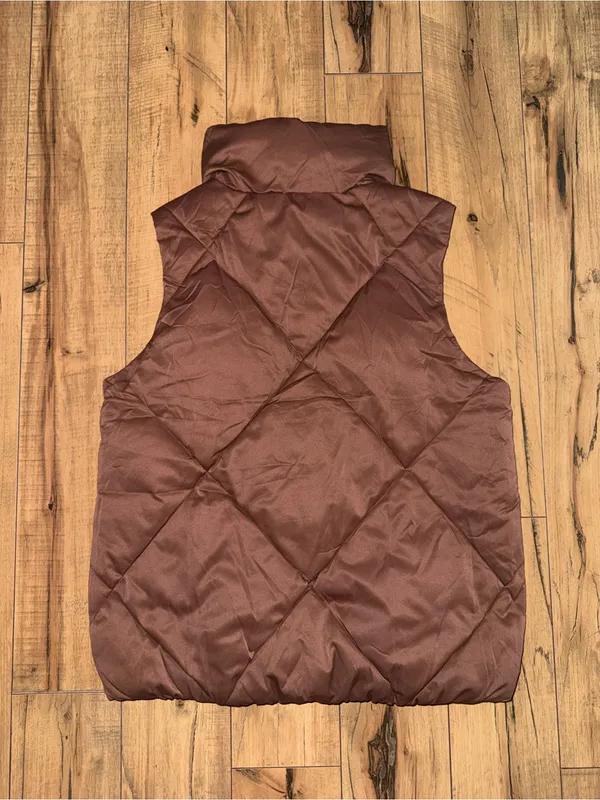 Merokeety Brown puffer vest - Image 4