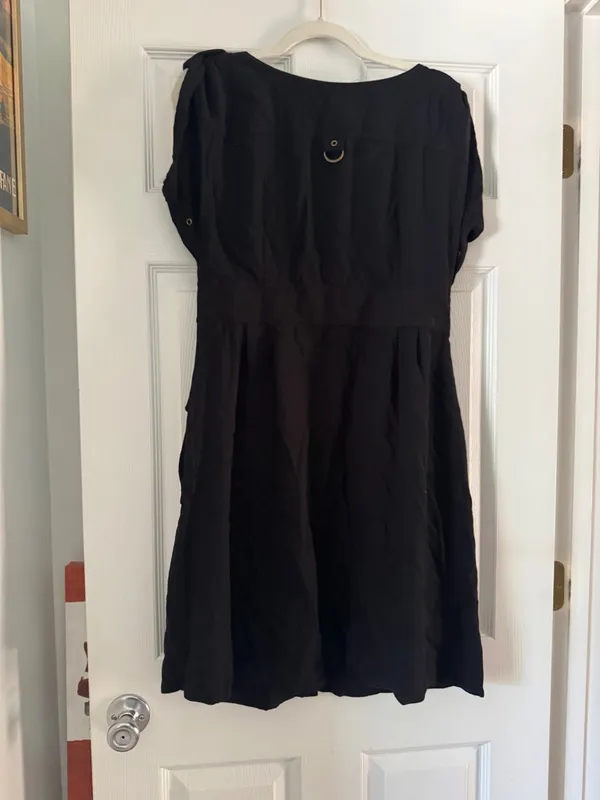 Maeve Black Button-Front Mini Dress - Image 2