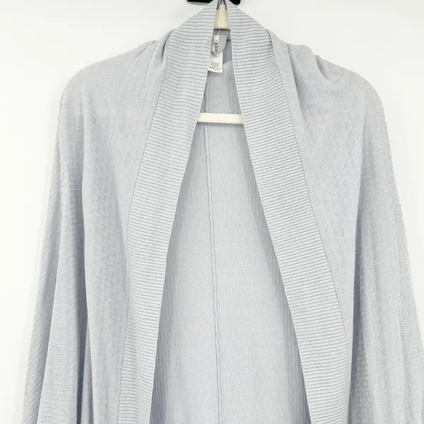Lululemon Womens Silk Blend Open‎ Front Stillness Wrap Cardigan OS Silver Fox - Image 5