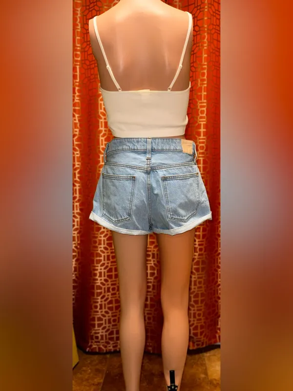 Zara Denim Shorts Size 6 - Image 3