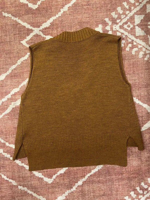 Nasty Gal Womens Minimalist Oversized Sweater Vest V Neck Tunic Long Pullover Size S - Image 5