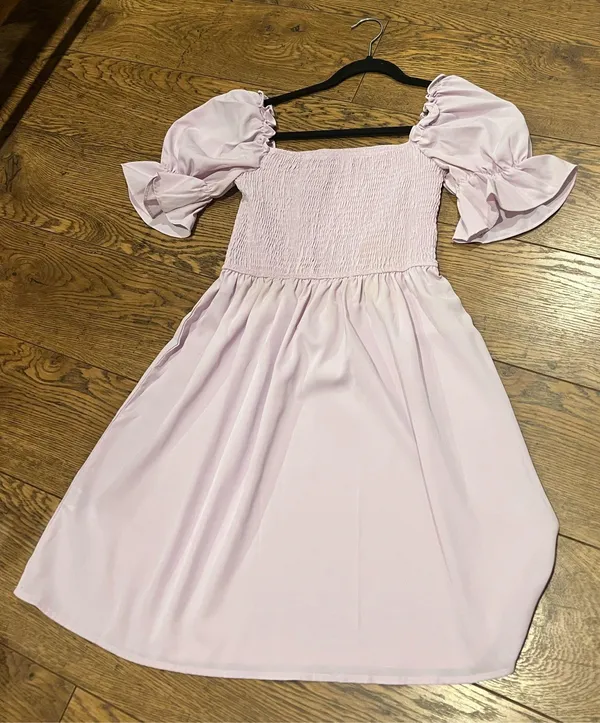 Lilac puff sleeve dress Purple - Image 2