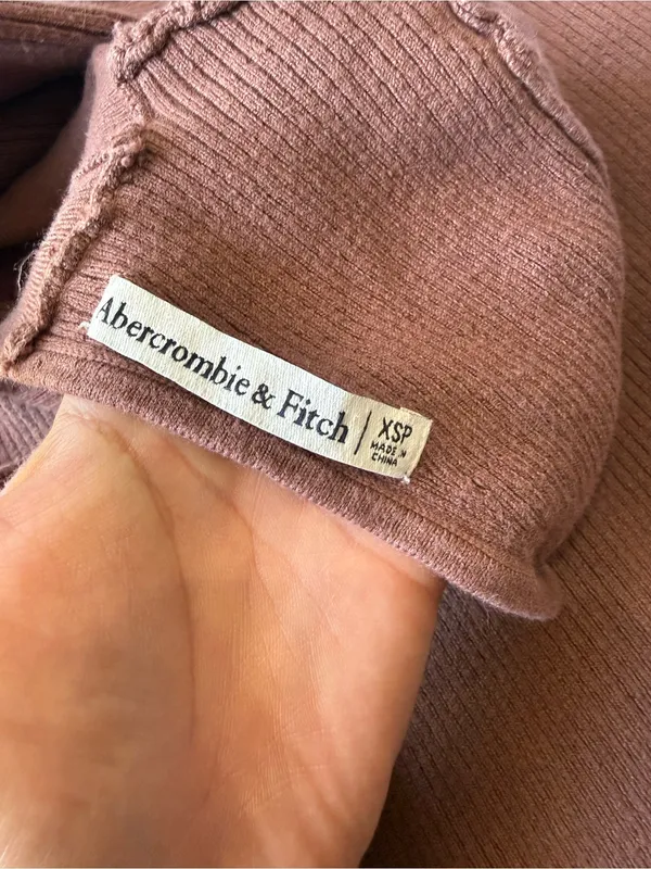 Abercrombie & Fitch Mauve Ribbed Open-Back Midi Dress - Image 10