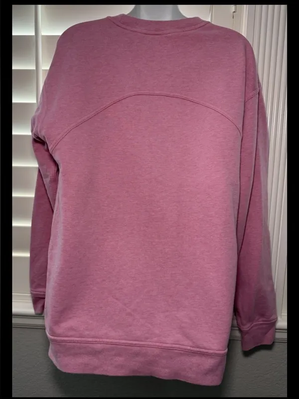 Lululemon All Yours Crew Terry In Heathered Azalea Pink Size 8 - Image 4