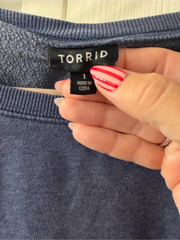 torrid Blue Relaxed Crewneck Sweater - Image 2