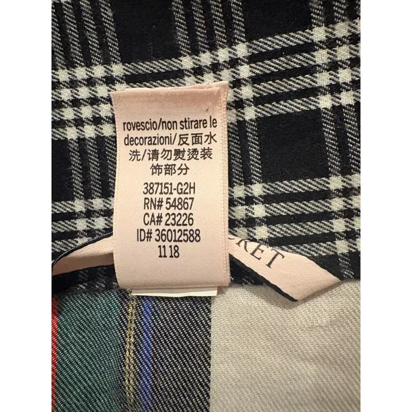 Victorias Secret Red Plaid Flannel Romper LOVE Rhinestone Sleepwear Small Lounge - Image 8