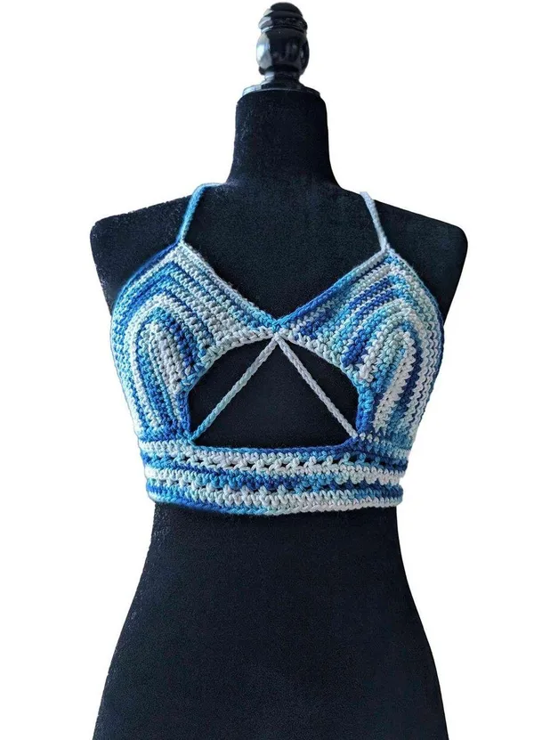 Handmade Peekaboo Crochet Top - Image 5