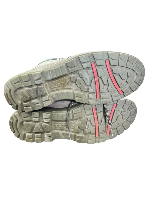 ECCO Gore-Tex Waterproof Hiking Boots Gray Leather Ankle Trail Shoes 41 US 10 - Image 9