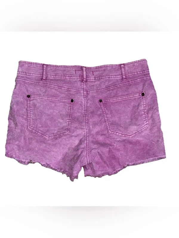 Free People Frayed Hem corduroy Shorts Purple Size 28 Boho - Image 5