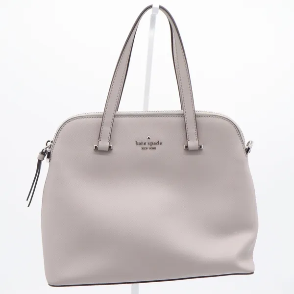 Kate Spade Satchel Womens Medium Larchmont Avenue Dome Gray Leather Crossbody - Image 4
