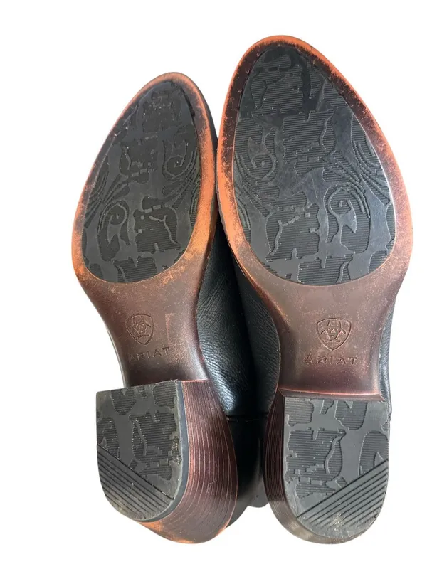 Ariat - Heritage Elastic Calf Black Leather Western Boots Size 6.5B - Image 11