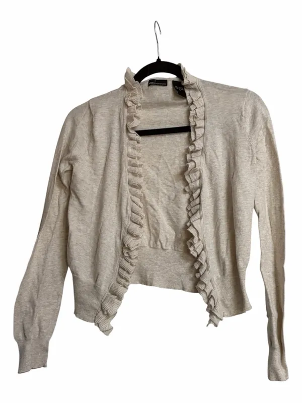 Moda International Cream Ruffled Cardigan - Image 3