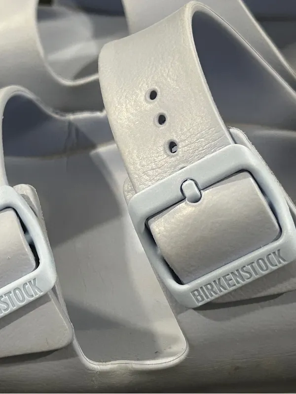 Birkenstock Light Blue Double Buckle Slide Sandals - Image 2