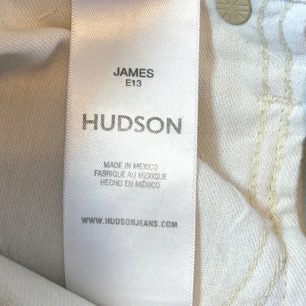 NWT HUDSON James High Rise Wide Leg Forward Seam Ecru Jeans‎ Womens 27 Ret $265 - Image 11