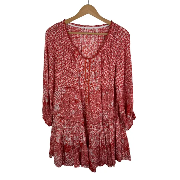 Poupette St Barth Tesorino Mini Dress Size S/M Tunic‎ Flowy Resort Beachy Boho - Image 2