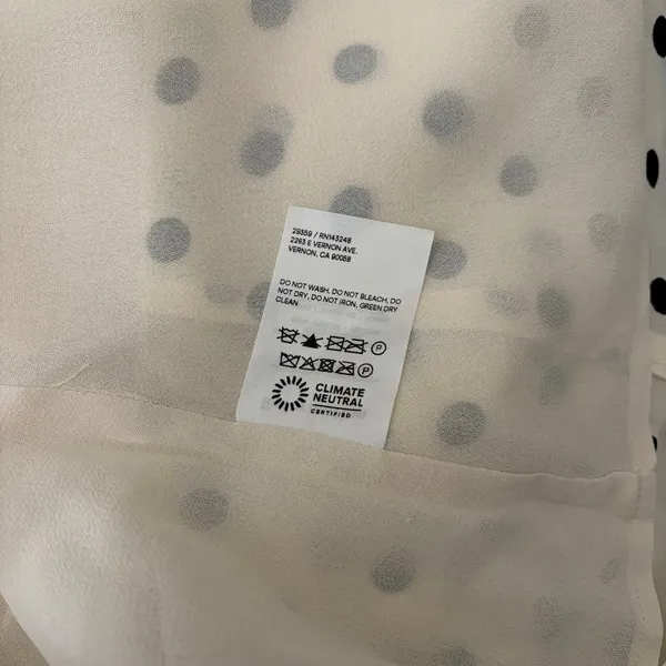 REFORMATION Zaria Dress Portofino Polka Dot Black White Smocked Mini Dress XS - Image 14