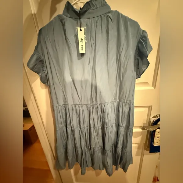 Day + Moon Blue Button-Down Dress - Image 7