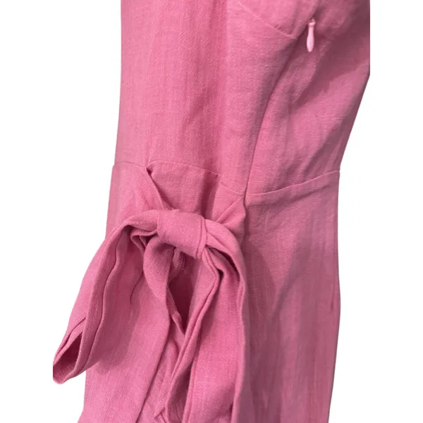 Cotton Candy LA Abbeline Bow Wrap Dress Pink Size L Womens Mini Party Cocktail⁠ - Image 6