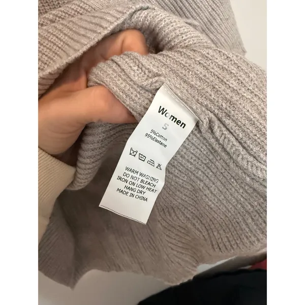 Womens Short Sleeve Ribbed Knit Button Front Cardigan Sweater Gray Size S - Image 2
