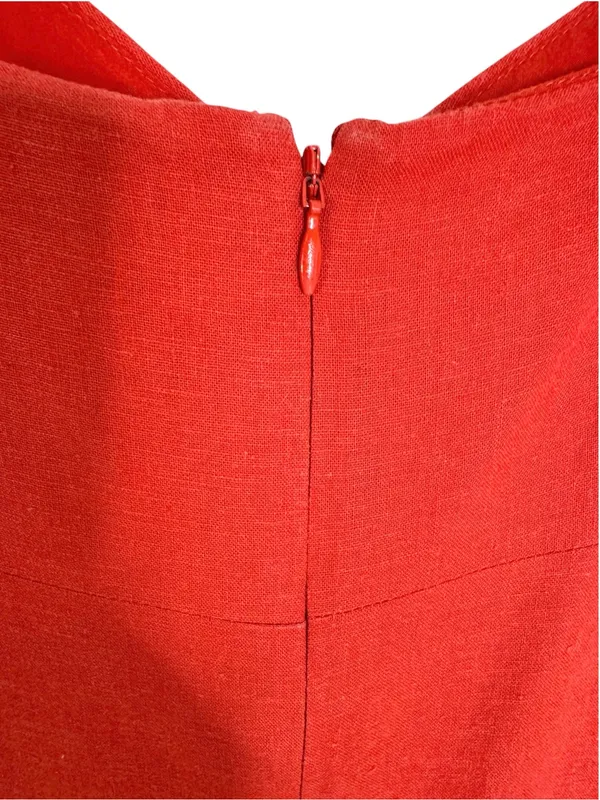 FARM RIO Cherry Red Linen Jumpsuit Size L - Image 5