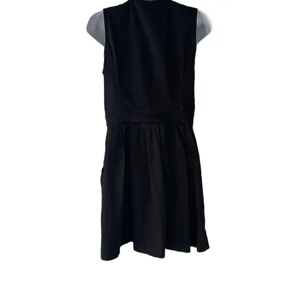 Armani Exchange Size 6 Small‎ Black Pleated Zip Dress Pockets - Image 4