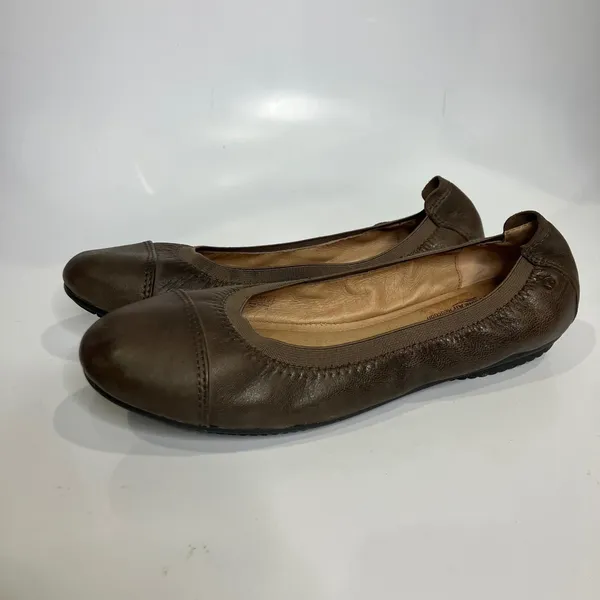 Josef Seibel 07 ballet flats brown leather women's size 39 8.5 business casual‎ - Image 2