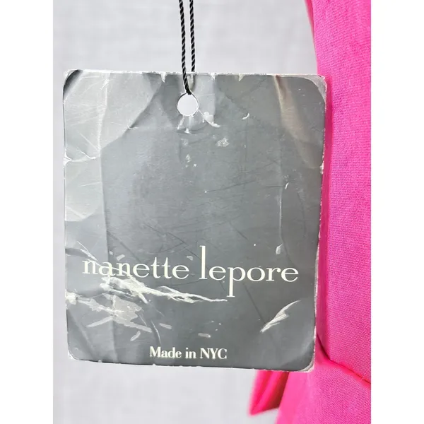 Nanette Lepore Pink Sleeveless‎ V Neck Cocktail Dress Date Night Office Siren 8 - Image 5