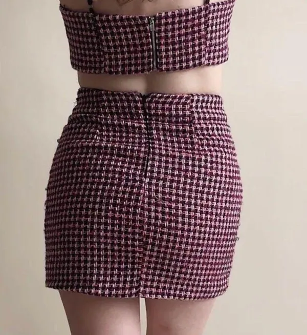 Get Ready With Me LTD Tweed Plaid Skirt - Image 3