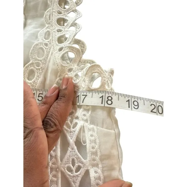 Endless Rose Lace Trim Crochet Mini Dress Sleeveless White Size M NWOT Romantic - Image 11