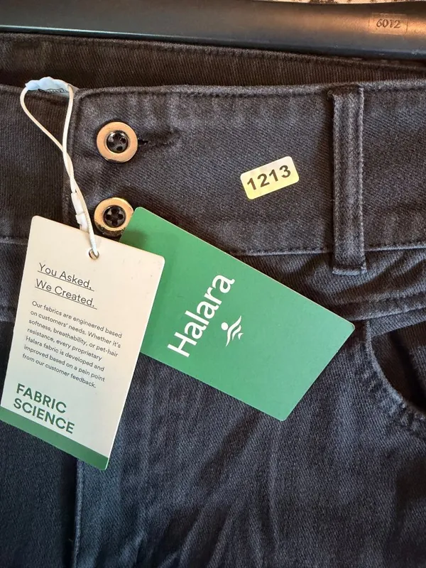 Halara M High-Waisted 3 button Black Skinny Stretch Jeans By Halara M Cotton Ble - Image 4