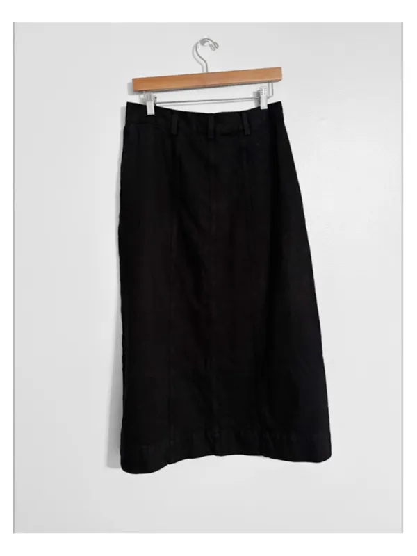 Mara Hoffmann Nikita Organic Cotton Jean Midi Skirt - Image 4
