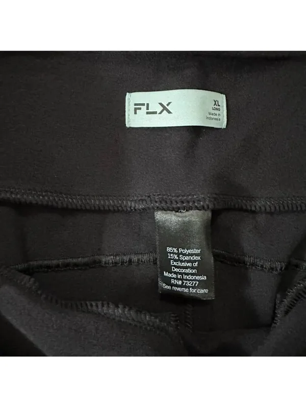 FLX Campfire Banded Bottom Fleece Joggers Black Size XL Long - Image 3