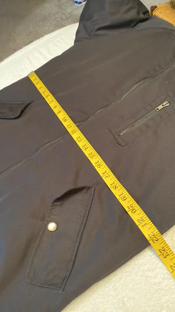 coat hooded zip front size large - Image 3