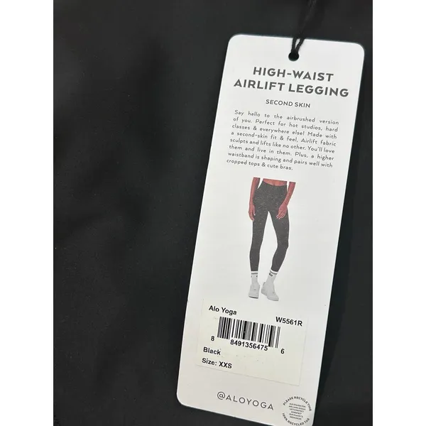 NWT Alo Yoga High-Waist Airlift Legging Black XXS Authentic - Image 3
