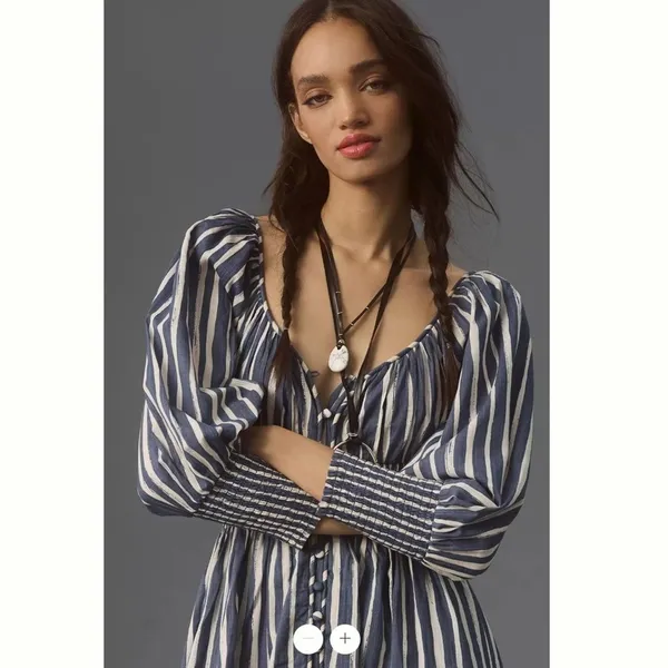By Anthropologie Long-Sleeve Sweetheart Midi Dress - Image 2