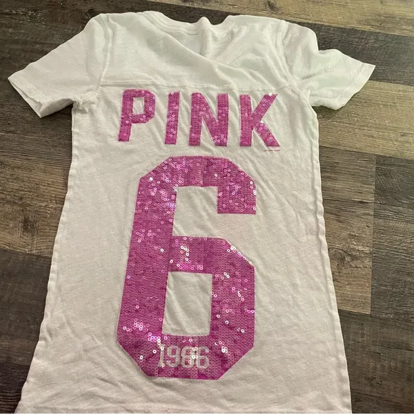 Victoria’s Secret pink bling shirt sleeve shirt - Image 3